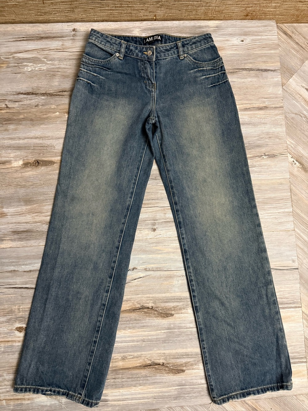 I.AM.GIA Jeans Women’s XXS Blue Wide Leg Denim Straight Leg 5-Pocket GIA10006
